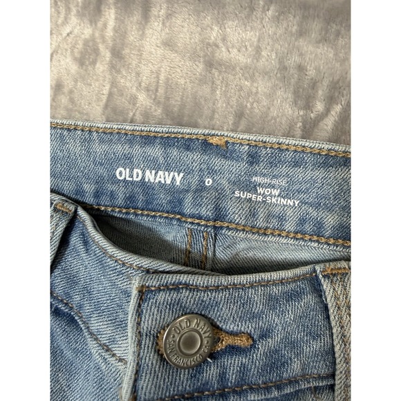 Old Navy High-Waisted Wow Super-Skinny Jeans Size 0 - Picture 2 of 4